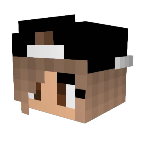 XcarlijnV Minecraft avatar head, 3D render
