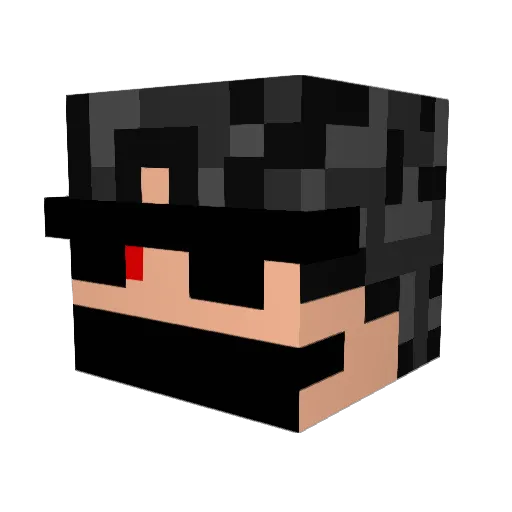 XchbaX Minecraft avatar head, 3D render