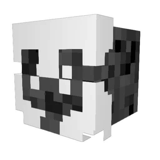 XcoezzX Minecraft avatar head, 3D render