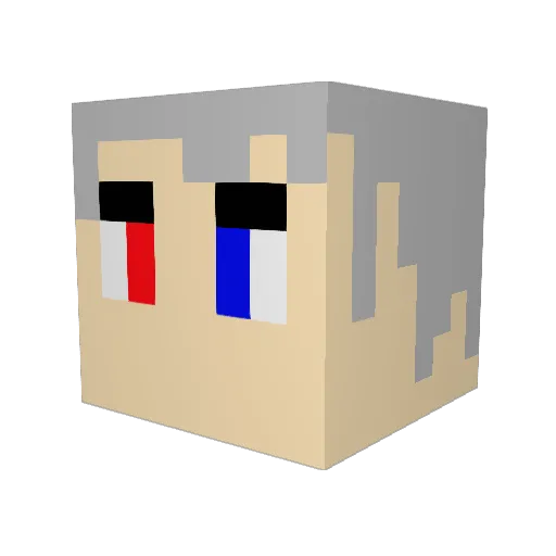 Xcombat1 Minecraft avatar head, 3D render