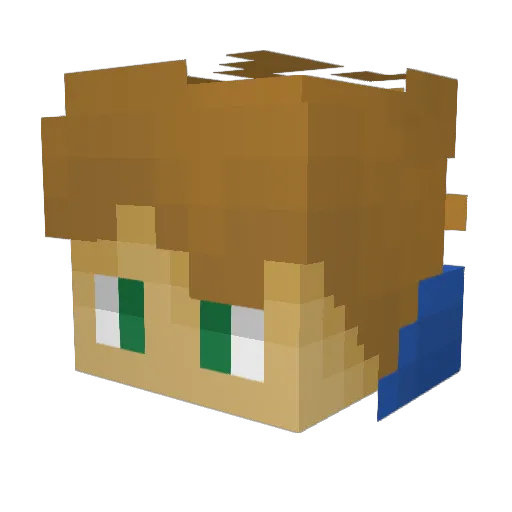 XcorupTTedX9476 Minecraft avatar head, 3D render
