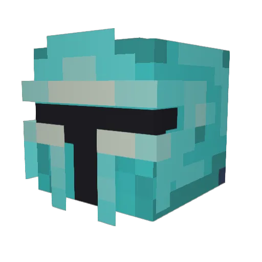 Xcrablez Minecraft avatar head, 3D render