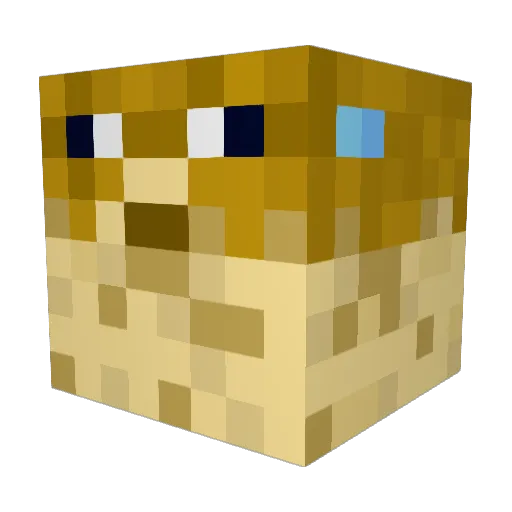 Xcrolly Minecraft avatar head, 3D render