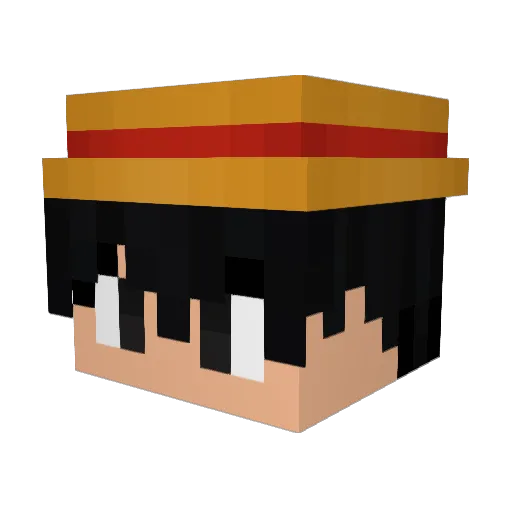XcuzM1 Minecraft avatar head, 3D render