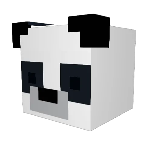 XdPandaK Minecraft avatar head, 3D render