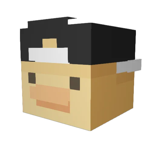 Xd_Brick Minecraft avatar head, 3D render