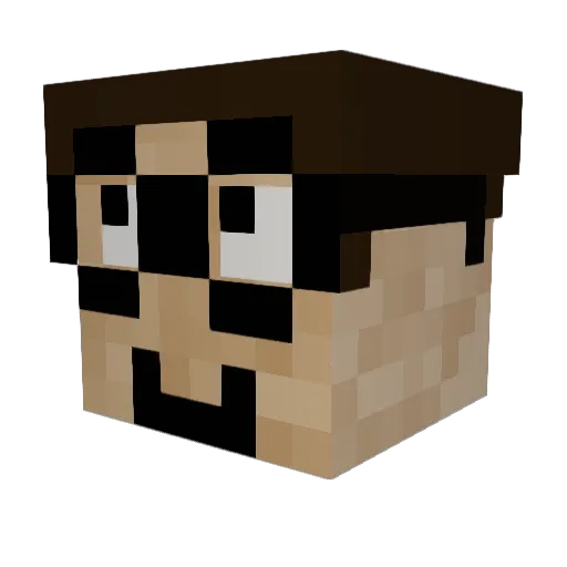 Xdacity Minecraft avatar head, 3D render