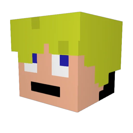 Xdman068 Minecraft avatar head, 3D render