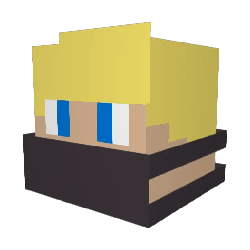 Xdogu12 Minecraft avatar head, 3D render