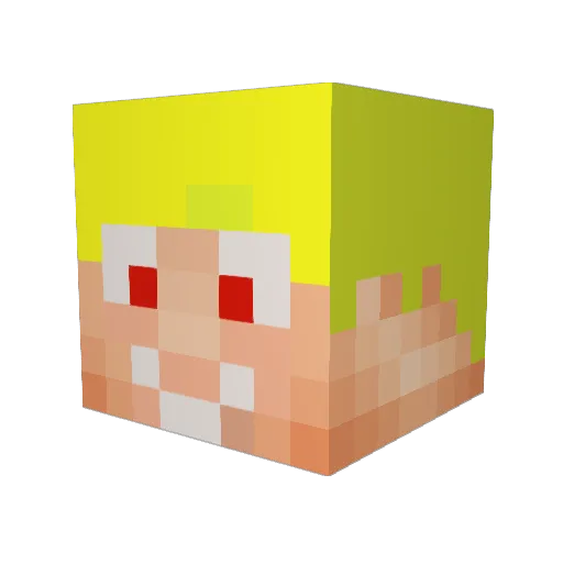 XdreyGame Minecraft avatar head, 3D render