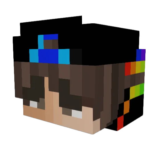 Xdrhino Minecraft avatar head, 3D render
