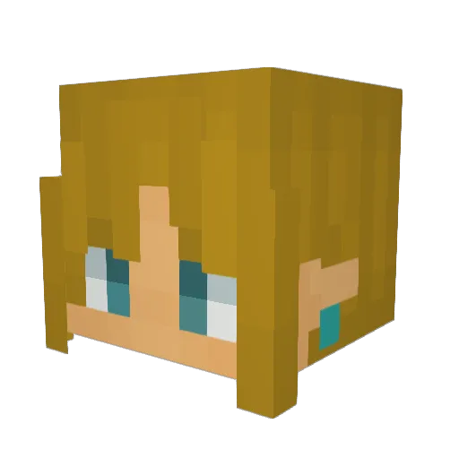XeN3NeA Minecraft avatar head, 3D render