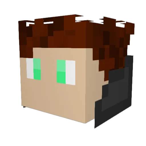 XeNtr0n Minecraft avatar head, 3D render