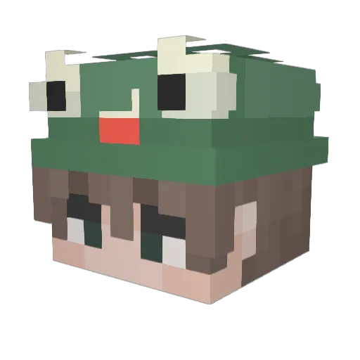 XeXe3D Minecraft avatar head, 3D render