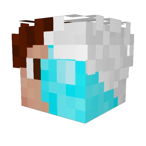 Xeades Minecraft avatar head, 3D render