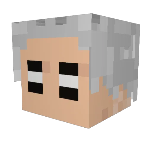 Xeaku Minecraft avatar head, 3D render