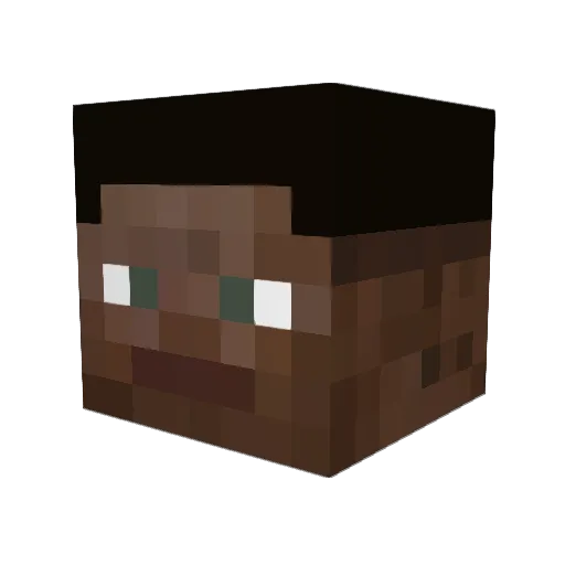 Xealas Minecraft avatar head, 3D render