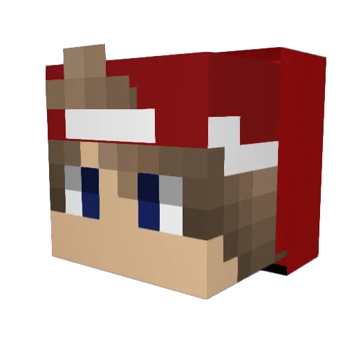 Xebruh Minecraft avatar head, 3D render