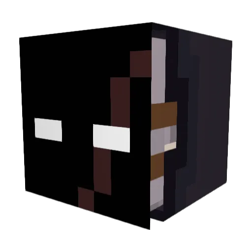 Xed_1 Minecraft avatar head, 3D render