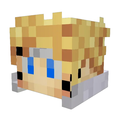 Xedbra Minecraft avatar head, 3D render