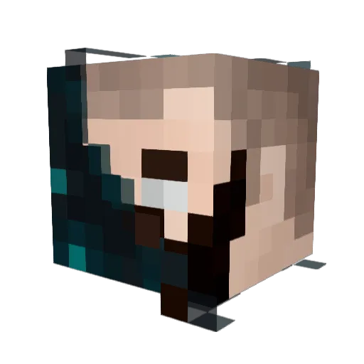 XeddIsntHere Minecraft avatar head, 3D render