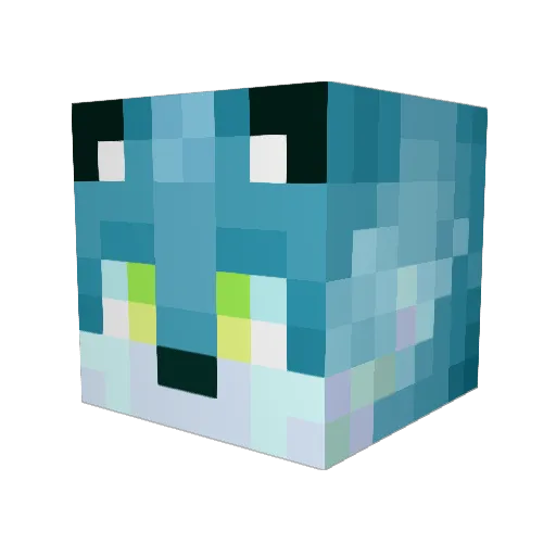 Xederro Minecraft avatar head, 3D render