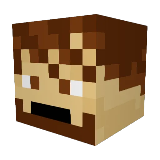 Xedious Minecraft avatar head, 3D render