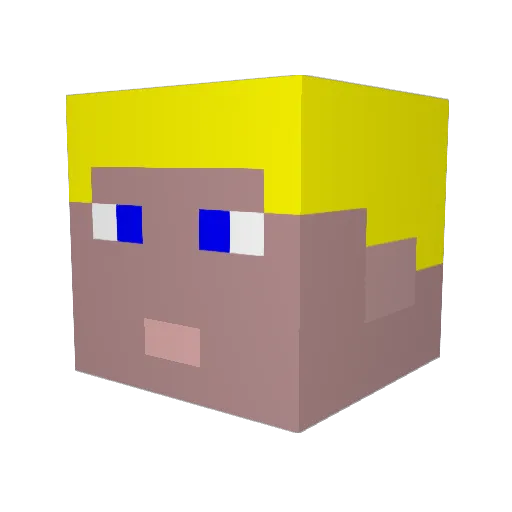 XedoxLP Minecraft avatar head, 3D render