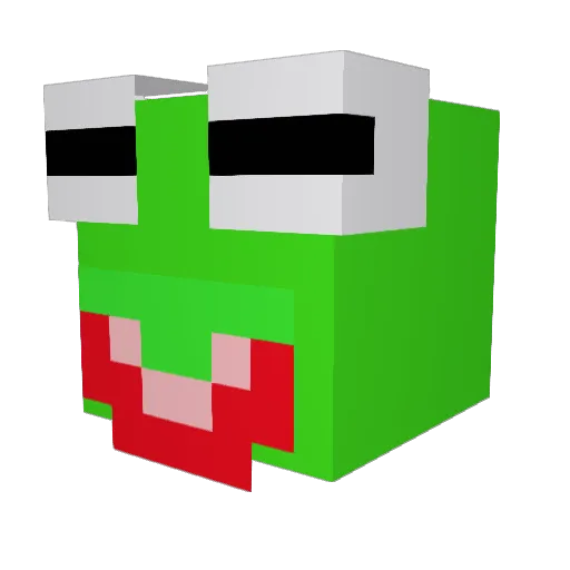 Xeebopp Minecraft avatar head, 3D render