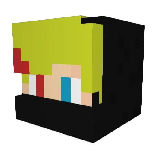 Xeensd Minecraft avatar head, 3D render
