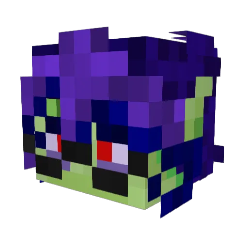 Xeerow Minecraft avatar head, 3D render