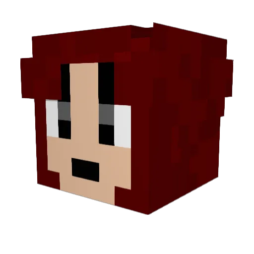 Xeetox Minecraft avatar head, 3D render