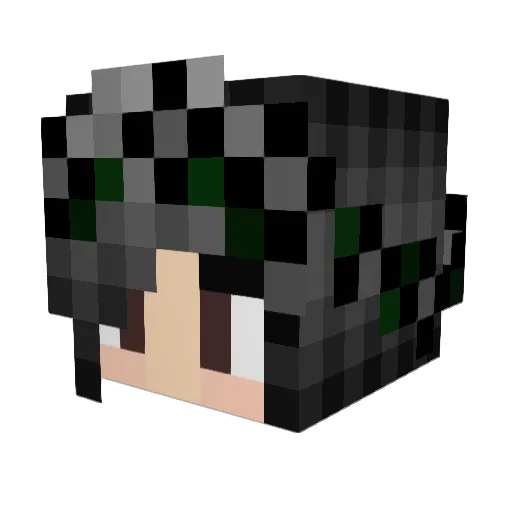 Xefas Minecraft avatar head, 3D render
