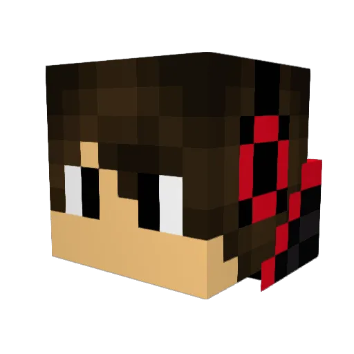Xegma Minecraft avatar head, 3D render
