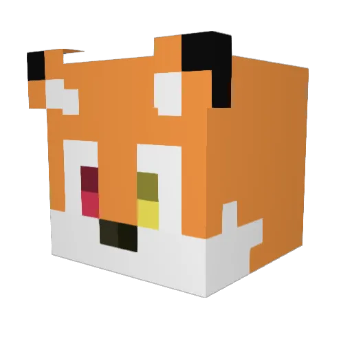 Xeimai Minecraft avatar head, 3D render