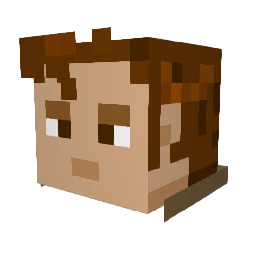 Xeked Minecraft avatar head, 3D render