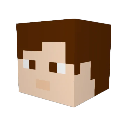 Xeku888 Minecraft avatar head, 3D render