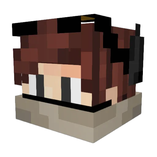 Xel_Vi Minecraft avatar head, 3D render