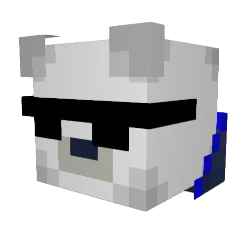 Xela350 Minecraft avatar head, 3D render
