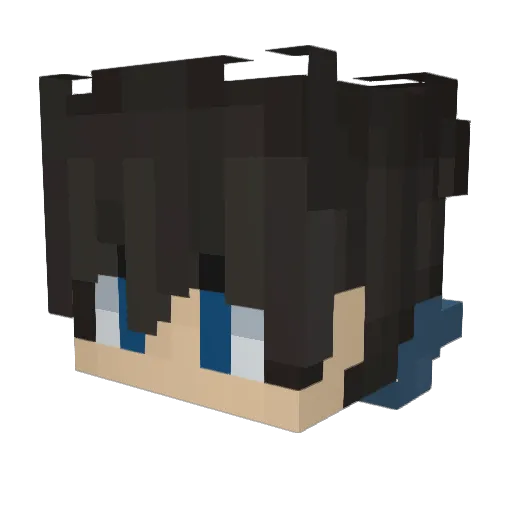 XelaDDS Minecraft avatar head, 3D render