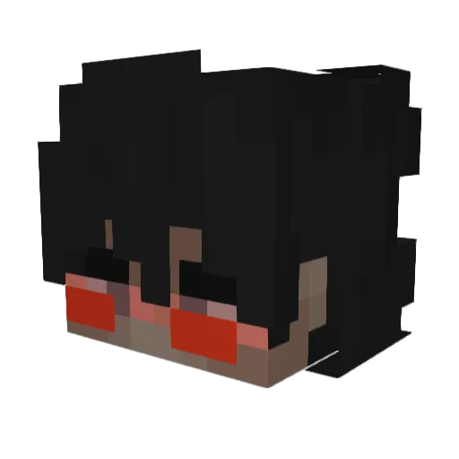XelatiicUwU Minecraft avatar head, 3D render