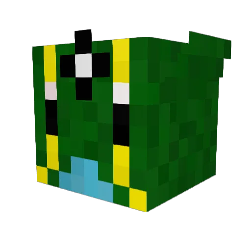Xelen_ Minecraft avatar head, 3D render