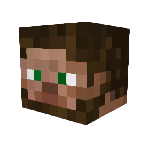 Xeleton Minecraft avatar head, 3D render