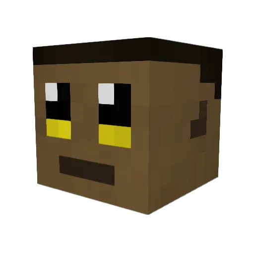 Xelfur Minecraft avatar head, 3D render