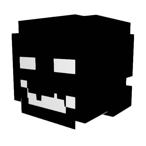 Xelions Minecraft avatar head, 3D render