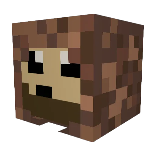 Xeliton Minecraft avatar head, 3D render