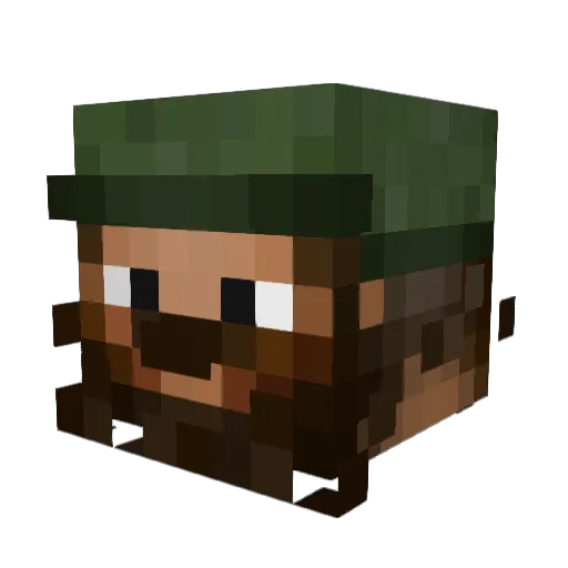 Xeliumuncharted Minecraft avatar head, 3D render