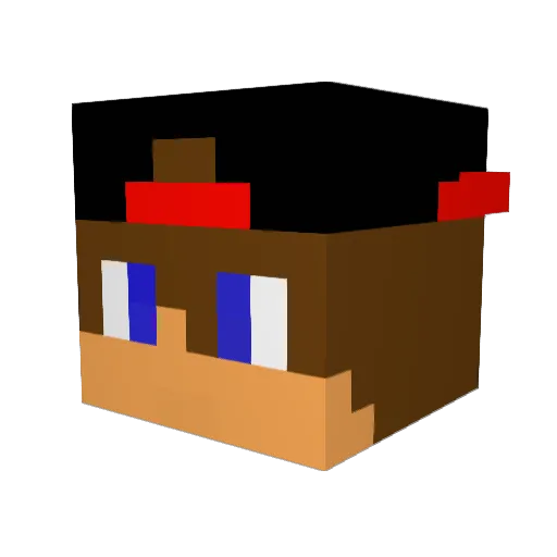 XelixMan Minecraft avatar head, 3D render