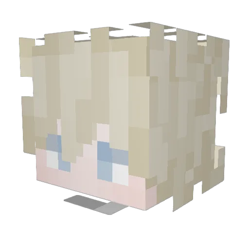 Xellahuh Minecraft avatar head, 3D render