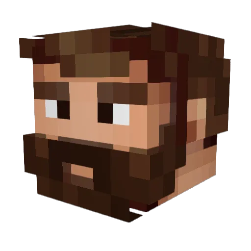 Xellion5 Minecraft avatar head, 3D render